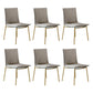 Glam Style Dining Chair Upholstered Side Chair for Living Room Grey 6 Piece Set Brass Gold Clearhalo 'Dining Chairs' 'Dining Tables & Seating' 'dining_chair' 'furn' 'furn_dining_chair' 'Furniture' 'Kitchen & Dining Furniture' 7029389