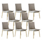 Glam Style Dining Chair Upholstered Side Chair for Living Room Grey 8 Piece Set Brass Gold Clearhalo 'Dining Chairs' 'Dining Tables & Seating' 'dining_chair' 'furn' 'furn_dining_chair' 'Furniture' 'Kitchen & Dining Furniture' 7029390