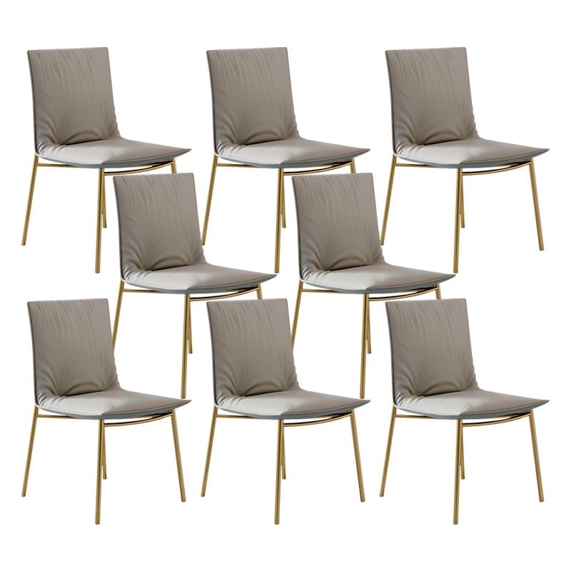 Glam Style Dining Chair Upholstered Side Chair for Living Room Grey 8 Piece Set Brass Gold Clearhalo 'Dining Chairs' 'Dining Tables & Seating' 'dining_chair' 'furn' 'furn_dining_chair' 'Furniture' 'Kitchen & Dining Furniture' 7029390