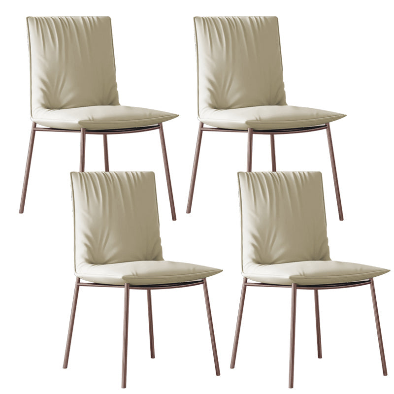 Glam Style Dining Chair Upholstered Side Chair for Living Room Off-White 4 Piece Set Purple Clearhalo 'Dining Chairs' 'Dining Tables & Seating' 'dining_chair' 'furn' 'furn_dining_chair' 'Furniture' 'Kitchen & Dining Furniture' 7029393