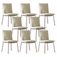 Glam Style Dining Chair Upholstered Side Chair for Living Room Off-White 8 Piece Set Purple Clearhalo 'Dining Chairs' 'Dining Tables & Seating' 'dining_chair' 'furn' 'furn_dining_chair' 'Furniture' 'Kitchen & Dining Furniture' 7029395
