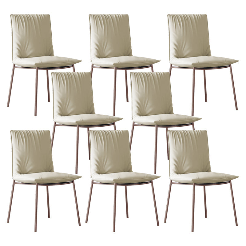 Glam Style Dining Chair Upholstered Side Chair for Living Room Off-White 8 Piece Set Purple Clearhalo 'Dining Chairs' 'Dining Tables & Seating' 'dining_chair' 'furn' 'furn_dining_chair' 'Furniture' 'Kitchen & Dining Furniture' 7029395