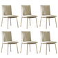 Glam Style Dining Chair Upholstered Side Chair for Living Room Off-White 6 Piece Set Brass Gold Clearhalo 'Dining Chairs' 'Dining Tables & Seating' 'dining_chair' 'furn' 'furn_dining_chair' 'Furniture' 'Kitchen & Dining Furniture' 7029399