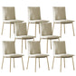 Glam Style Dining Chair Upholstered Side Chair for Living Room Off-White 8 Piece Set Brass Gold Clearhalo 'Dining Chairs' 'Dining Tables & Seating' 'dining_chair' 'furn' 'furn_dining_chair' 'Furniture' 'Kitchen & Dining Furniture' 7029400