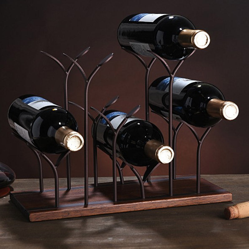 Modern Tabletop Wine Rack Wooden Base Wine Bottle Rack for Kitchen Clearhalo 'furn' 'furn_wine_racks' 'Furniture' 'Kitchen & Dining Furniture' 'Wine Racks' 'wine_racks' 7029434