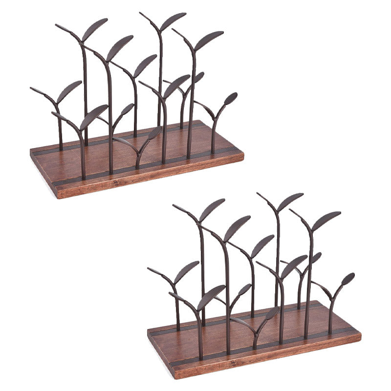 Modern Tabletop Wine Rack Wooden Base Wine Bottle Rack for Kitchen 2 Piece Set Clearhalo 'furn' 'furn_wine_racks' 'Furniture' 'Kitchen & Dining Furniture' 'Wine Racks' 'wine_racks' 7029435