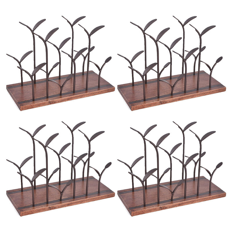 Modern Tabletop Wine Rack Wooden Base Wine Bottle Rack for Kitchen 4 Piece Set Clearhalo 'furn' 'furn_wine_racks' 'Furniture' 'Kitchen & Dining Furniture' 'Wine Racks' 'wine_racks' 7029437