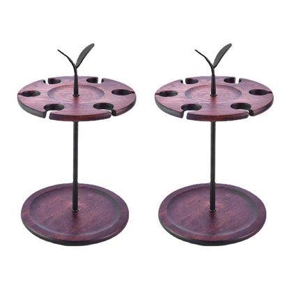 Modern Simple Wine Rack Houten Base Wine Bottle Rack voor slaapkamer