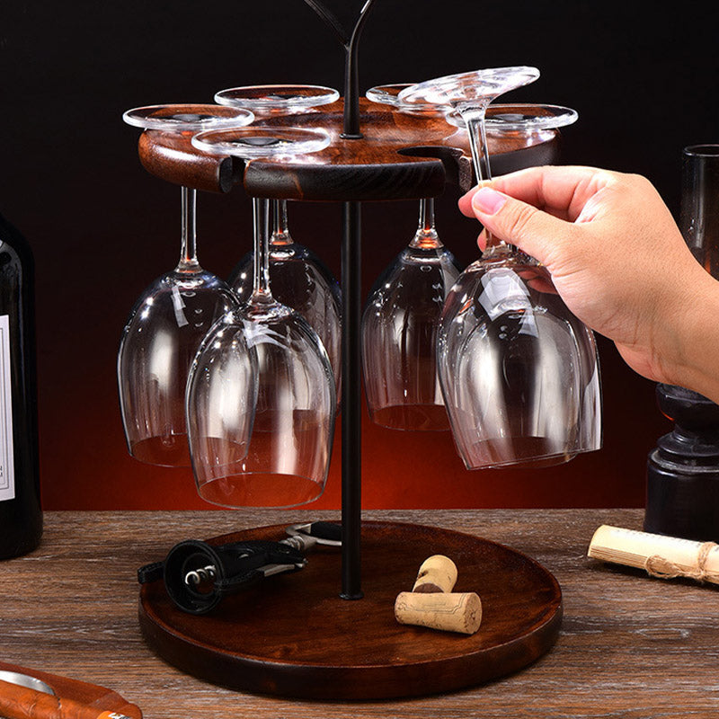 Modern Simple Wine Rack Houten Base Wine Bottle Rack voor slaapkamer