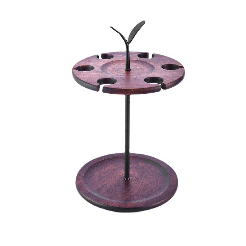 Modern Simple Wine Rack Houten Base Wine Bottle Rack voor slaapkamer