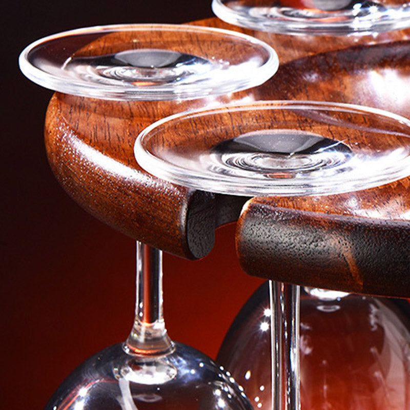 Modern Simple Wine Rack Houten Base Wine Bottle Rack voor slaapkamer