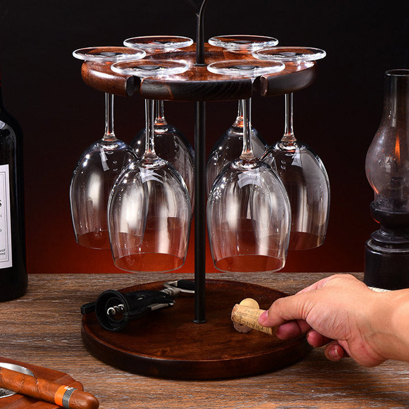 Modern Simple Wine Rack Houten Base Wine Bottle Rack voor slaapkamer