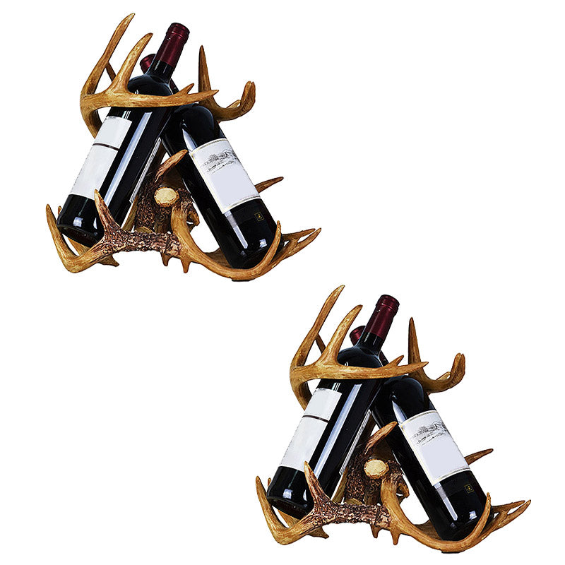 Modern Simple Resin Wine Rack Antler Shape Wine Bottle Rack for Kitchen 2 Piece Set Clearhalo 'furn' 'furn_wine_racks' 'Furniture' 'Kitchen & Dining Furniture' 'Wine Racks' 'wine_racks' 7029488