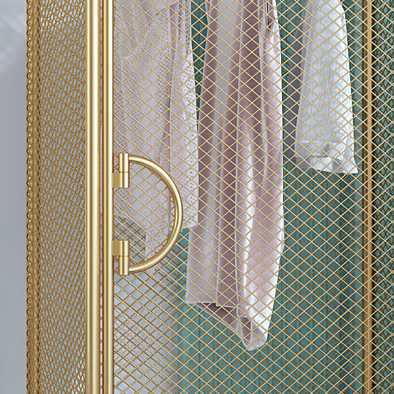 Contemporary Wardrobe Closet Metal Wardrobe Cabinet for Bedroom Clearhalo 'Armoires & Wardrobes' 'armoires_wardrobes' 'Bedroom Furniture' 'furn' 'furn_armoires_wardrobes' 'Furniture' 7029526