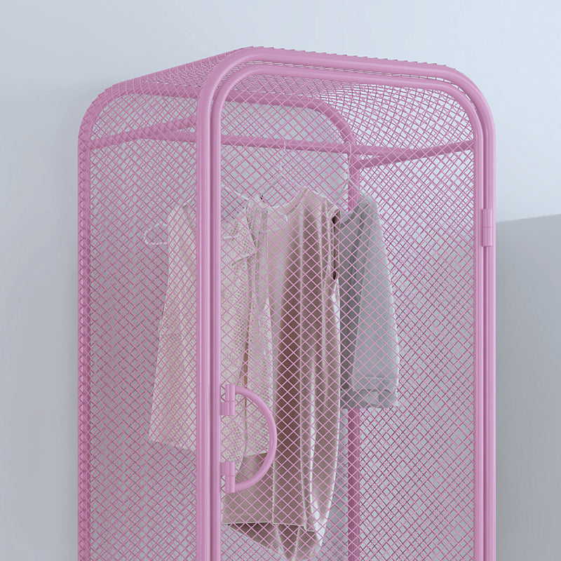 Contemporary Wardrobe Closet Metal Wardrobe Cabinet for Bedroom Clearhalo 'Armoires & Wardrobes' 'armoires_wardrobes' 'Bedroom Furniture' 'furn' 'furn_armoires_wardrobes' 'Furniture' 7029532