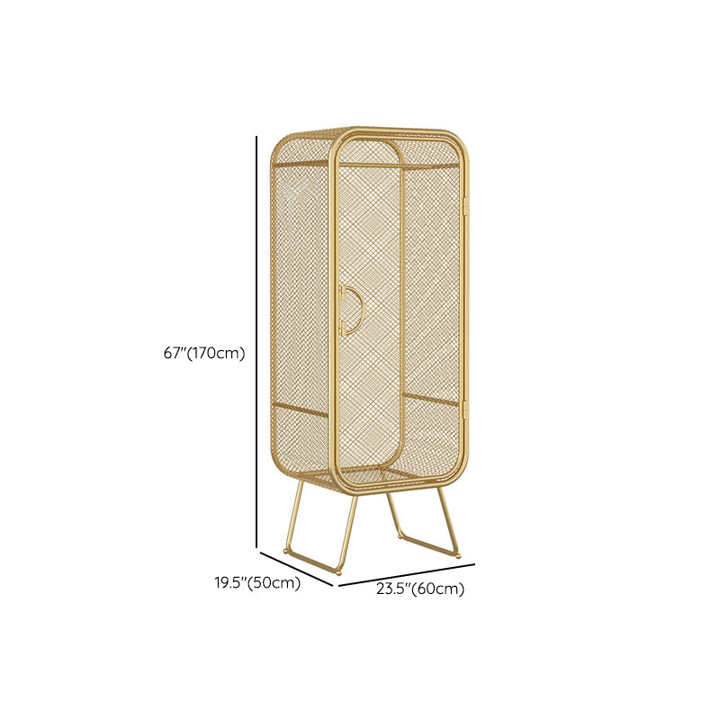 Contemporary Wardrobe Closet Metal Wardrobe Cabinet for Bedroom Clearhalo 'Armoires & Wardrobes' 'armoires_wardrobes' 'Bedroom Furniture' 'furn' 'furn_armoires_wardrobes' 'Furniture' 7029547