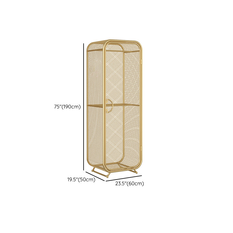 Contemporary Wardrobe Closet Metal Wardrobe Cabinet for Bedroom Clearhalo 'Armoires & Wardrobes' 'armoires_wardrobes' 'Bedroom Furniture' 'furn' 'furn_armoires_wardrobes' 'Furniture' 7029549
