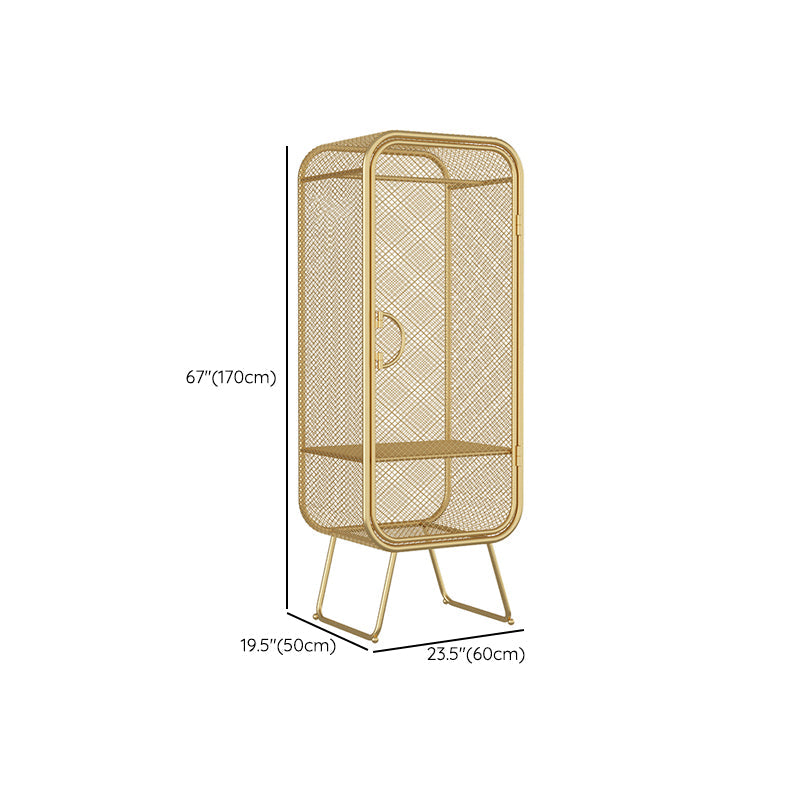 Contemporary Wardrobe Closet Metal Wardrobe Cabinet for Bedroom Clearhalo 'Armoires & Wardrobes' 'armoires_wardrobes' 'Bedroom Furniture' 'furn' 'furn_armoires_wardrobes' 'Furniture' 7029551