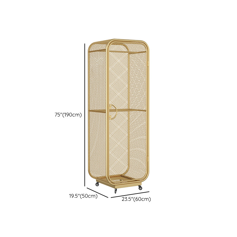 Contemporary Wardrobe Closet Metal Wardrobe Cabinet for Bedroom Clearhalo 'Armoires & Wardrobes' 'armoires_wardrobes' 'Bedroom Furniture' 'furn' 'furn_armoires_wardrobes' 'Furniture' 7029556