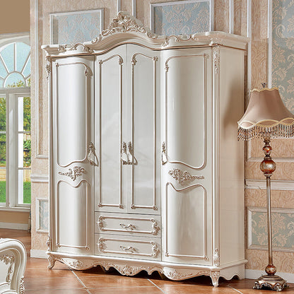 French Country Wardrobe Armoire Wood Wardrobe Cabinet for Bedroom