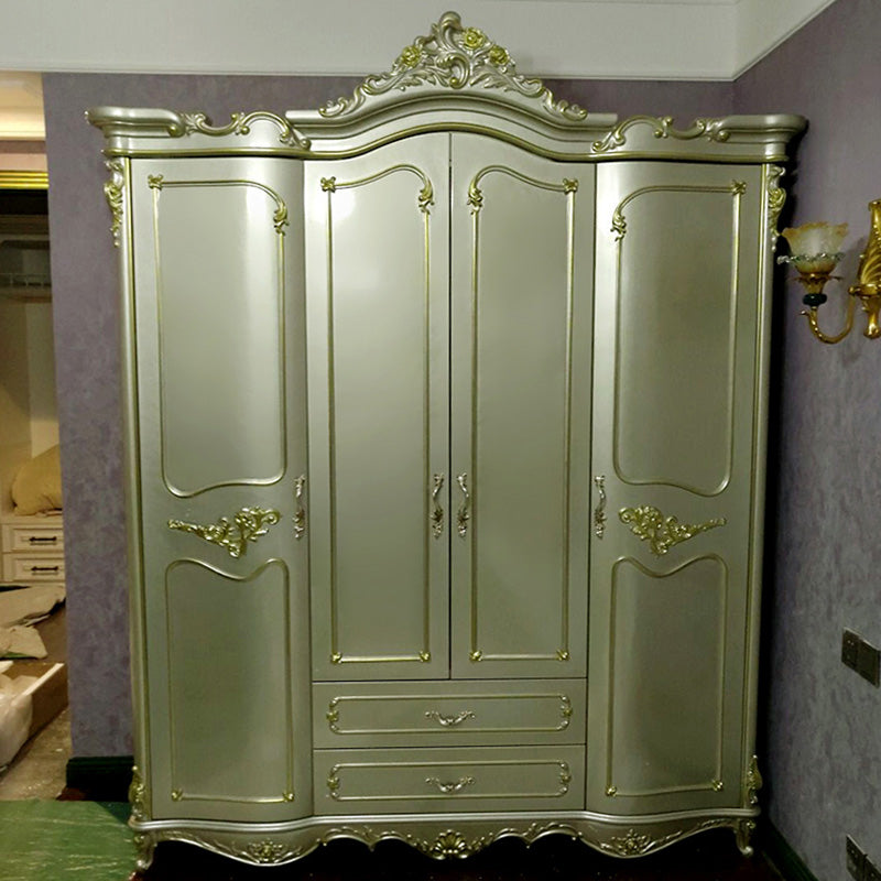 French Country Wardrobe Armoire Wood Wardrobe Cabinet for Bedroom