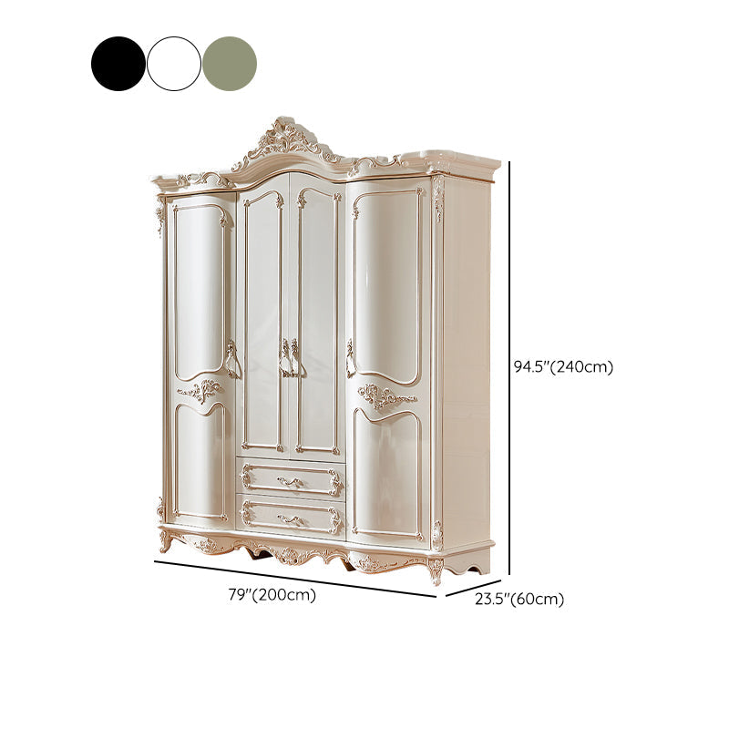 French Country Wardrobe Armoire Wood Wardrobe Cabinet for Bedroom