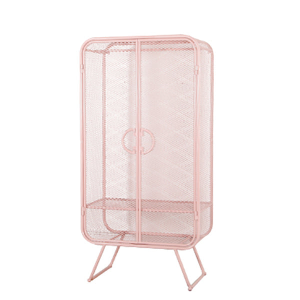 Contemporary Style Wardrobe Cabinet Metal Wardrobe Closet for Bedroom Pink Clearhalo 'Armoires & Wardrobes' 'armoires_wardrobes' 'Bedroom Furniture' 'furn' 'furn_armoires_wardrobes' 'Furniture' 7029605