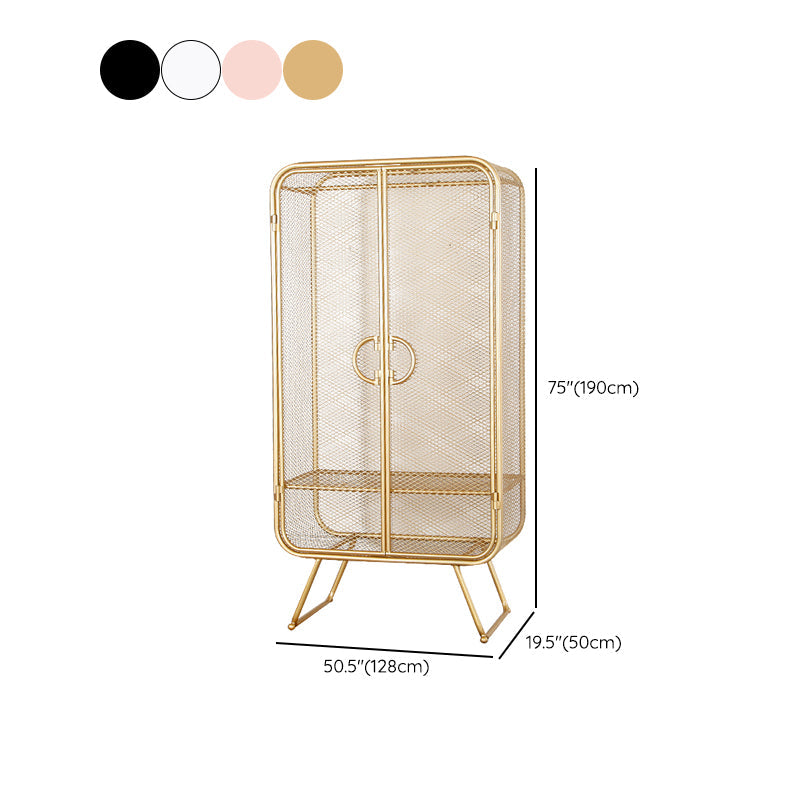Contemporary Style Wardrobe Cabinet Metal Wardrobe Closet for Bedroom Clearhalo 'Armoires & Wardrobes' 'armoires_wardrobes' 'Bedroom Furniture' 'furn' 'furn_armoires_wardrobes' 'Furniture' 7029608