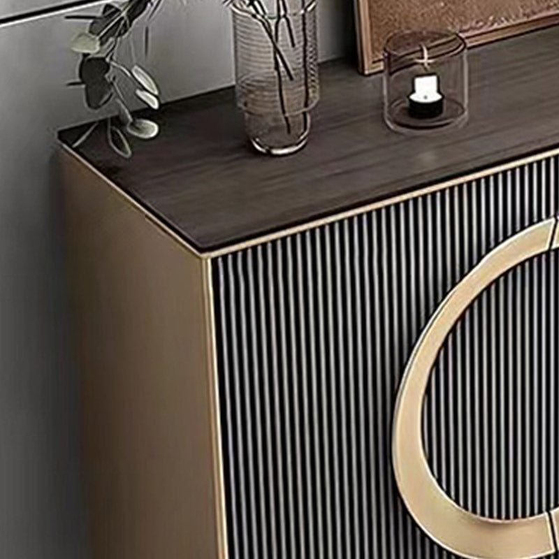 Credenza a scaffalatura regolabile con scheda laterale contemporanea con cassetti e armadi