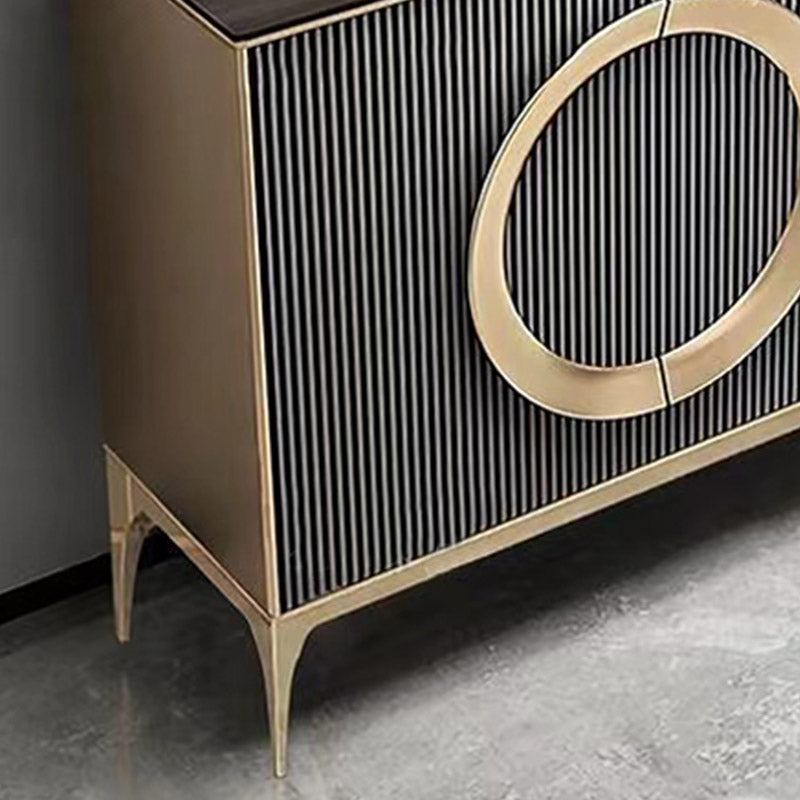 Credenza a scaffalatura regolabile con scheda laterale contemporanea con cassetti e armadi