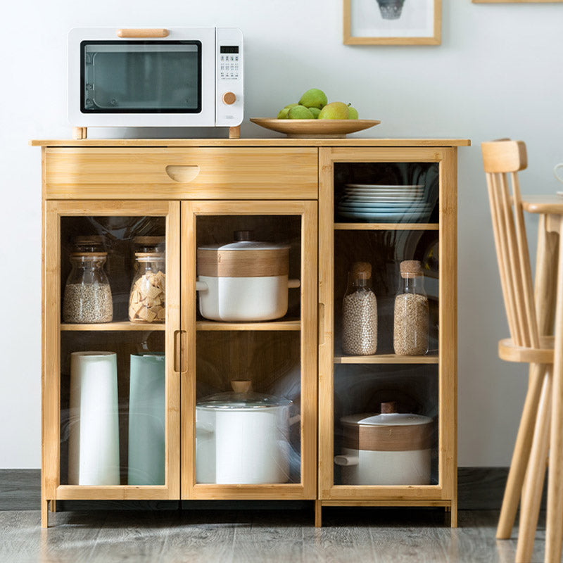 Moderno portabiatte sideboard della porta acrilica mobile in legno per l'uso della cucina