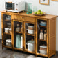 Moderno portabiatte sideboard della porta acrilica mobile in legno per l'uso della cucina