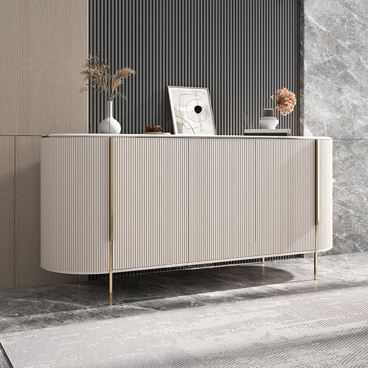 Stone Buffet Table Glam Style Buffet Sideboard Cabinet with Drawers and Cabinets Clearhalo 'buffet_sideboard' 'Buffets & Sideboards' 'furn' 'furn_buffet_sideboard' 'Furniture' 'Kitchen & Dining Furniture' 7029736