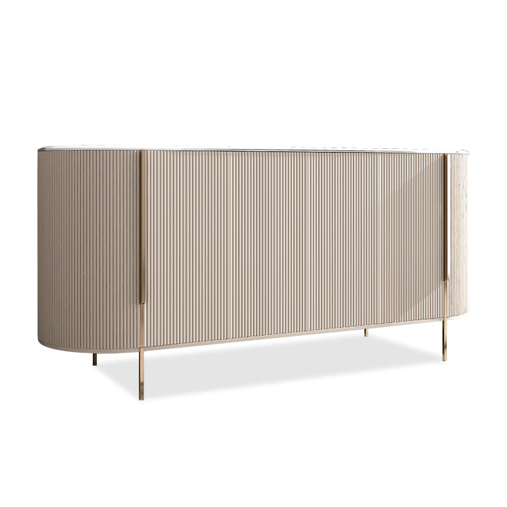 Stone Buffet Table Glam Style Buffet Sideboard Cabinet with Drawers and Cabinets 71"L x 16"W x 35"H White Clearhalo 'buffet_sideboard' 'Buffets & Sideboards' 'furn' 'furn_buffet_sideboard' 'Furniture' 'Kitchen & Dining Furniture' 7029742