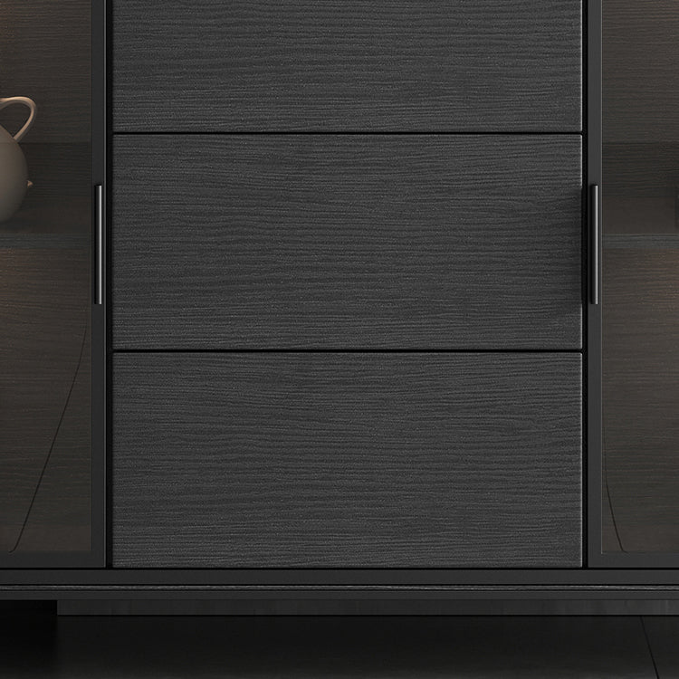 STONE BUFFET SERVER MODERNO MODERN STANTE SCHEDA STRADA DI VETRO con armadi e cassetti