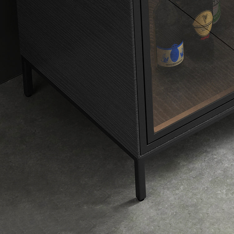 STONE BUFFET SERVER MODERNO MODERN STANTE SCHEDA STRADA DI VETRO con armadi e cassetti