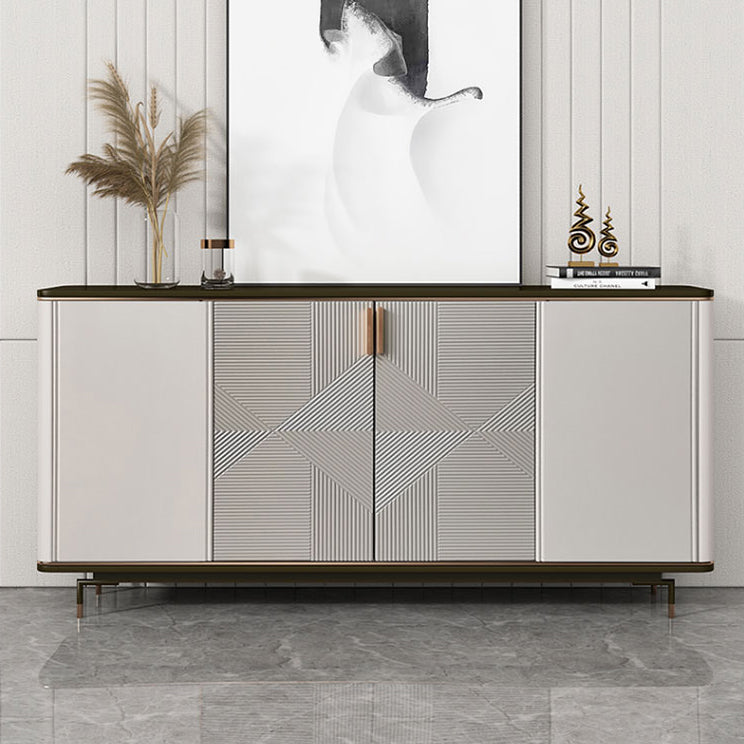 Glam Style Buffet Sideboard Stone Sideboard Buffet with Cabinets Clearhalo 'buffet_sideboard' 'Buffets & Sideboards' 'furn' 'furn_buffet_sideboard' 'Furniture' 'Kitchen & Dining Furniture' 7029783