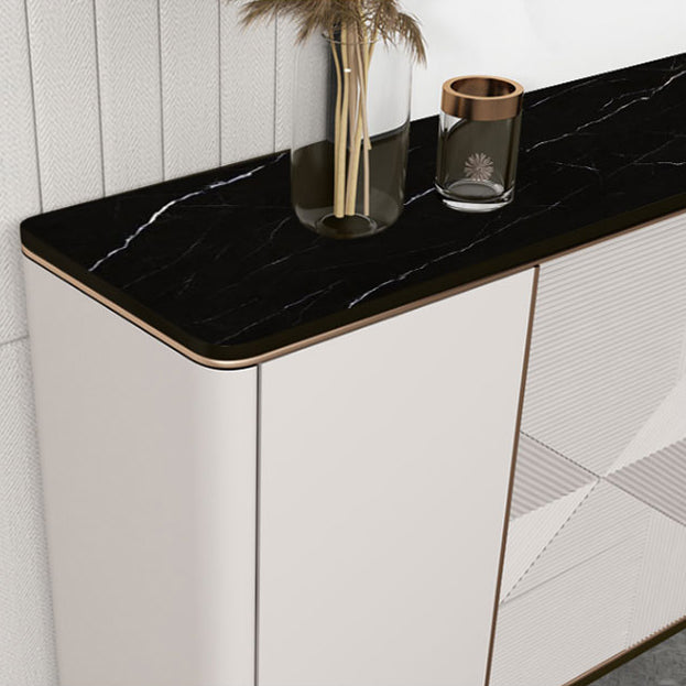 Glam Style Buffet Sideboard Stone Sideboard Buffet with Cabinets Clearhalo 'buffet_sideboard' 'Buffets & Sideboards' 'furn' 'furn_buffet_sideboard' 'Furniture' 'Kitchen & Dining Furniture' 7029785