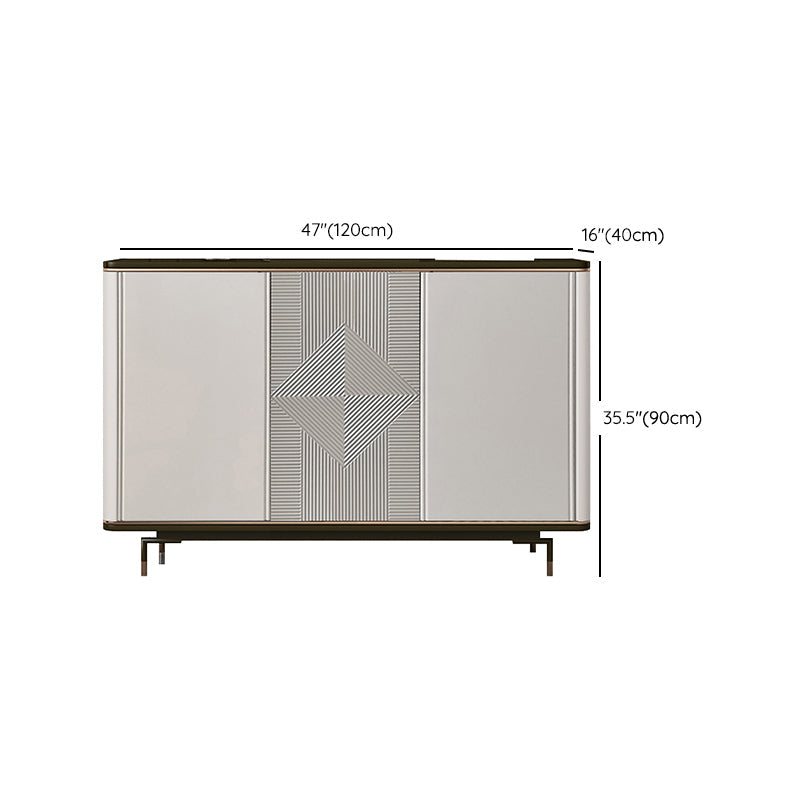 Glam Style Buffet Sideboard Stone Sideboard Buffet with Cabinets Clearhalo 'buffet_sideboard' 'Buffets & Sideboards' 'furn' 'furn_buffet_sideboard' 'Furniture' 'Kitchen & Dining Furniture' 7029792