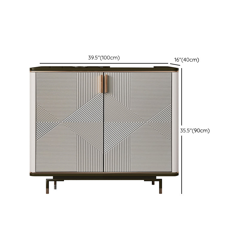 Glam Style Buffet Sideboard Stone Sideboard Buffet with Cabinets Clearhalo 'buffet_sideboard' 'Buffets & Sideboards' 'furn' 'furn_buffet_sideboard' 'Furniture' 'Kitchen & Dining Furniture' 7029794