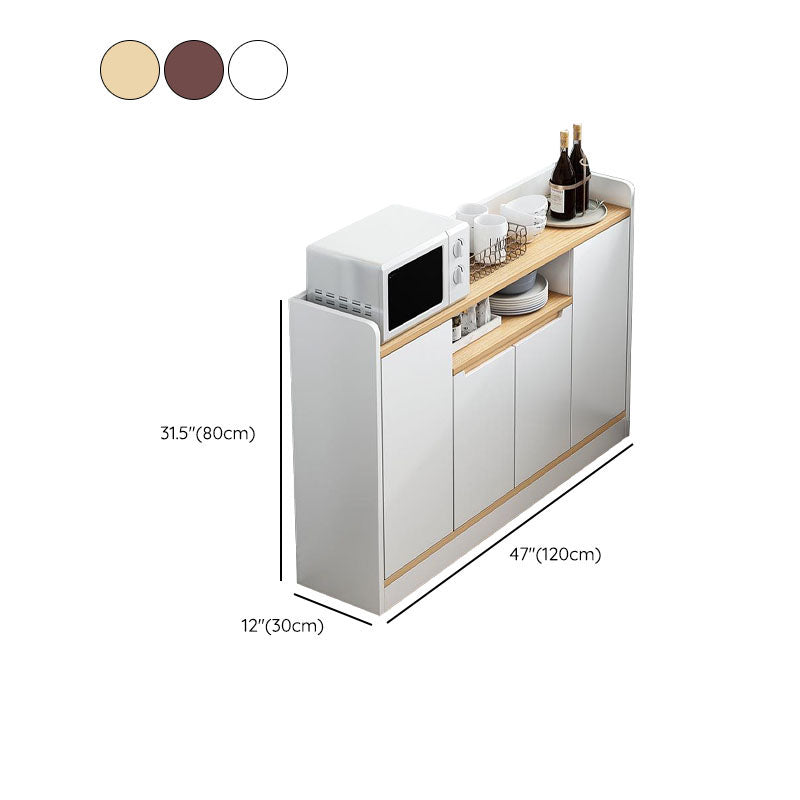 Server buffet in legno a buffet da pranzo in stile glam con armadi e cassetti