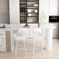 1/2/3/5 Pieces Bar Stool and Table Set White Oval Pub Table Set