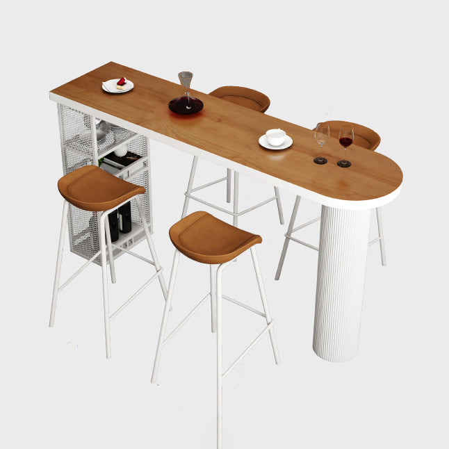 Ensemble de table de pub blanc et marron
