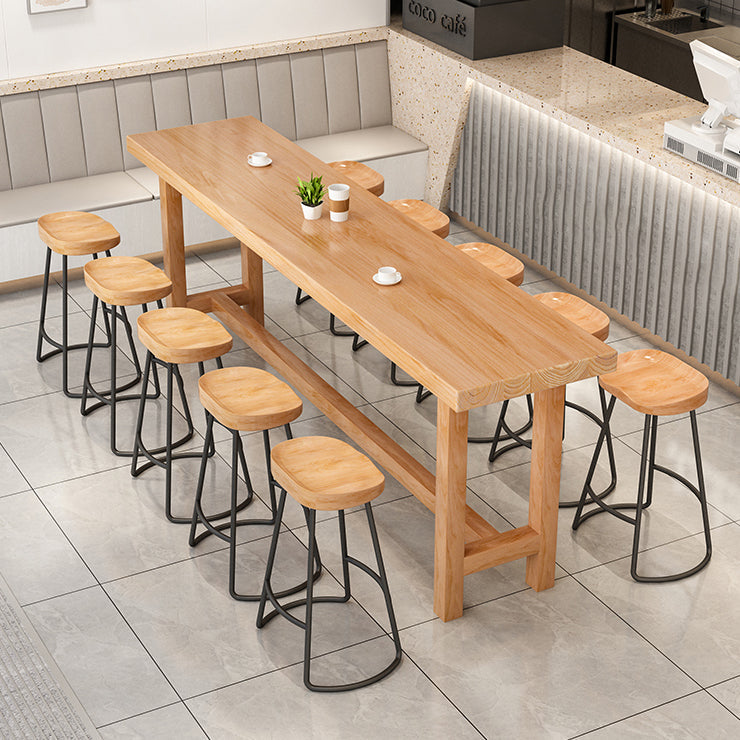 1/2/6/11 Pieces Pub Dining Set Contemporary Solid Wood Pub Table Set Clearhalo 'Bar Furniture' 'furn' 'furn_home_bar_bar_sets' 'Furniture' 'Home Bars & Bar Sets' 'home_bar_bar_sets' 'Kitchen & Dining Furniture' 7030136