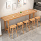 1/2/5/6/11 Pieces Table and Stool Set Modern Rectangular Pub Set Table & Chair(s) 63"L x 17.7"W x 41.3"H Natural Clearhalo 'Bar Furniture' 'furn' 'furn_home_bar_bar_sets' 'Furniture' 'Home Bars & Bar Sets' 'home_bar_bar_sets' 'Kitchen & Dining Furniture' 7030149