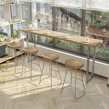 Ensemble de table de pub à bois massif moderne 1/2/2