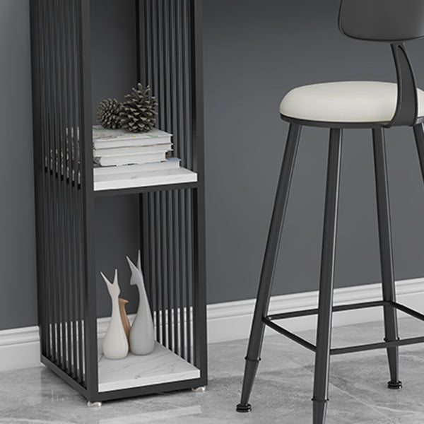 Glam Stone Bar Table Set 1/3 Pieces Rectangle Bar Table with Upholstered Stools Clearhalo 'Bar Furniture' 'furn' 'furn_home_bar_bar_sets' 'Furniture' 'Home Bars & Bar Sets' 'home_bar_bar_sets' 'Kitchen & Dining Furniture' 7030221