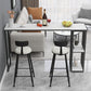 Glam Stone Bar Table Set 1/3 Pieces Rectangle Bar Table with Upholstered Stools Clearhalo 'Bar Furniture' 'furn' 'furn_home_bar_bar_sets' 'Furniture' 'Home Bars & Bar Sets' 'home_bar_bar_sets' 'Kitchen & Dining Furniture' 7030225