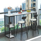 Glam Stone Bar Table Set 1/3 Pieces Rectangle Bar Table with Upholstered Stools Clearhalo 'Bar Furniture' 'furn' 'furn_home_bar_bar_sets' 'Furniture' 'Home Bars & Bar Sets' 'home_bar_bar_sets' 'Kitchen & Dining Furniture' 7030227