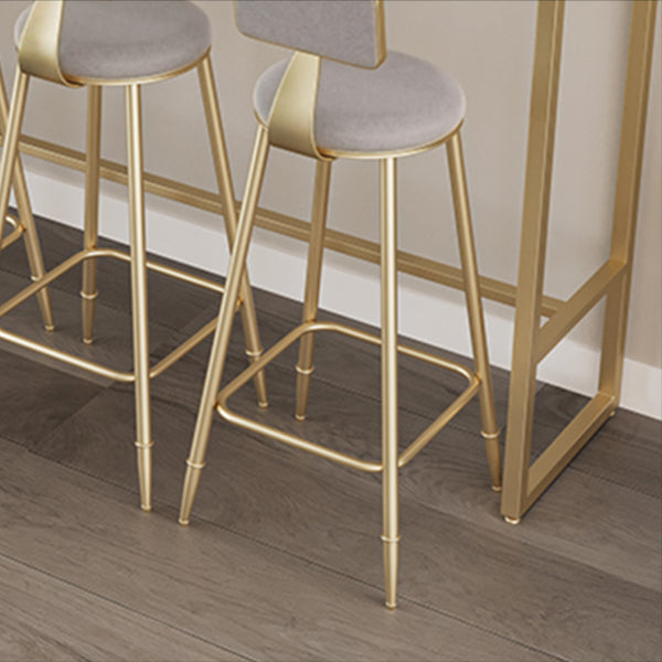 Glam rechthoekige bartafelset 1/3/4/5-delig bartafel met ijzeren frame en gestoffeerde krukken
